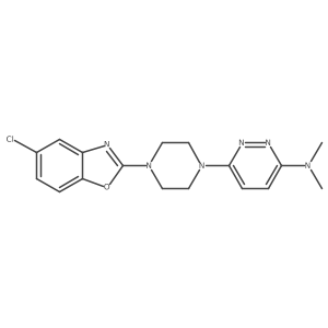 6-[4-(5-chloro-1,3-benzoxazol-2-yl)piperazin-1-yl]-N,N-dimethylpyridazin-3-amine结构式
