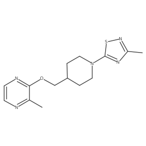 2-Methyl-3-{[1-(3-methyl-1,2,4-thiadiazol-5-yl)piperidin-4-yl]methoxy}pyrazine Structure