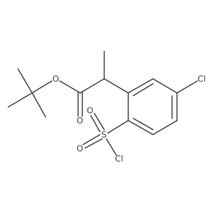 tert-Butyl 2-(5-chloro-2-(chlorosulfonyl)phenyl)propanoate Structure