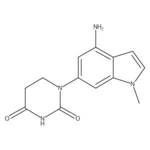 1-(4-amino-1-methyl-1H-indol-6-yl)-1,3-diazinane-2,4-dione结构式