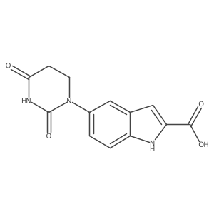 5-(2,4-dioxo-1,3-diazinan-1-yl)-1H-indole-2-carboxylic acid结构式