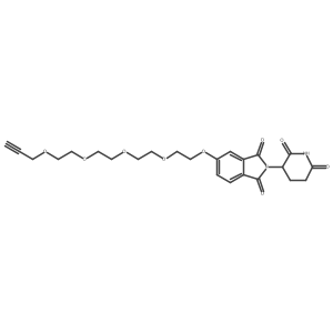 Thalidomide-5'-O-PEG4-propargyl结构式