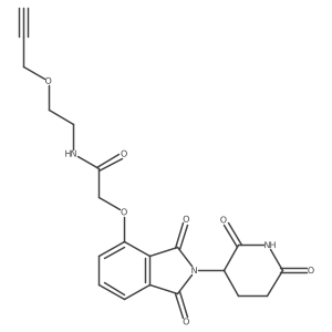 Thalidomide-O-acetamido-PEG1-propargyl结构式