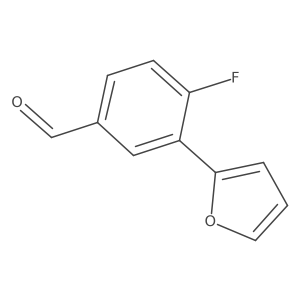 4-Fluoro-3-(furan-2-yl)benzaldehyde Structure