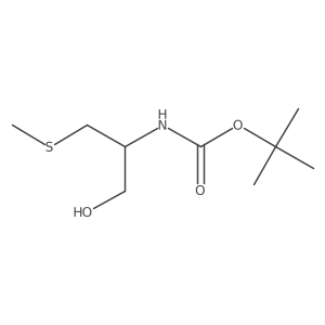 tert-butyl N-[(1S)-1-(hydroxymethyl)-2-methylsulfanyl-ethyl]carbamate结构式