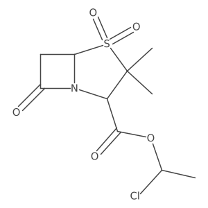 4-Thia-1-azabicyclo[3.2.0]heptane-2-carboxylic acid, 3,3-dimethyl-7-oxo-, 1-chloroethyl ester, 4,4-dioxide, [2S-[2I+/-(R*),5I+/-]]-结构式