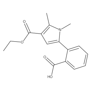 3-Ethyl 5-(2-carboxyphenyl)-1,2-dimethyl-1H-pyrrole-3-carboxylate Structure