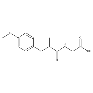 (2-(4-Methoxyphenoxy)propanoyl)glycine Structure