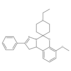1'-Ethyl-7-methoxy-2-phenyl-1,10b-dihydrospiro[benzo[e]pyrazolo[1,5-c][1,3]oxazine-5,4'-piperidine] Structure