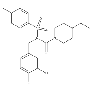 N-(3,4-dichlorobenzyl)-4-ethyl-N-tosylpiperazine-1-carboxamide Structure