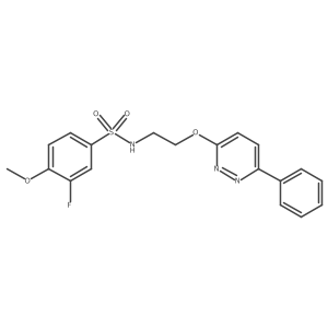 3-fluoro-4-methoxy-N-(2-((6-phenylpyridazin-3-yl)oxy)ethyl)benzenesulfonamide结构式
