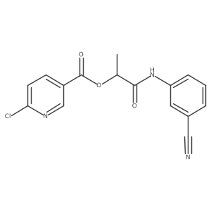 1-[(3-Cyanophenyl)carbamoyl]ethyl 6-chloropyridine-3-carboxylate Structure