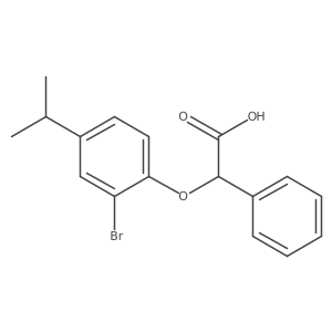 (2-Bromo-4-isopropylphenoxy)(phenyl)acetic acid Structure