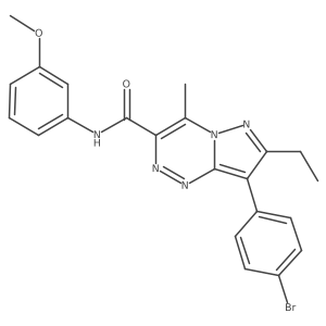 8-(4-bromophenyl)-7-ethyl-N-(3-methoxyphenyl)-4-methylpyrazolo[5,1-c][1,2,4]triazine-3-carboxamide Structure