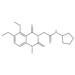 N-cyclopentyl-2-(6-ethyl-5-methoxy-1-methyl-2,4-dioxo-1,2-dihydropyrido[2,3-d]pyrimidin-3(4H)-yl)acetamide Structure