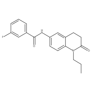 3-fluoro-N-(2-oxo-1-propyl-1,2,3,4-tetrahydroquinolin-6-yl)benzamide结构式