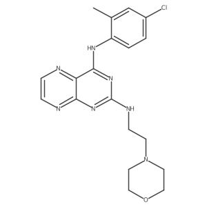 (4-Chloro-2-methylphenyl){2-[(2-morpholin-4-ylethyl)amino]pteridin-4-yl}amine结构式