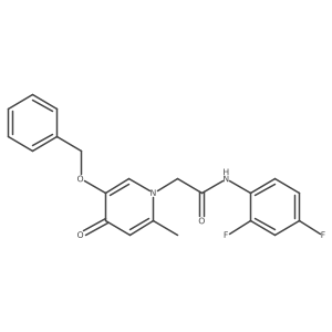 2-(5-(benzyloxy)-2-methyl-4-oxopyridin-1(4H)-yl)-N-(2,4-difluorophenyl)acetamide结构式