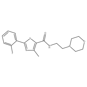 2-(2-fluorophenyl)-4-methyl-N~5~-(2-morpholinoethyl)-1,3-thiazole-5-carboxamide Structure