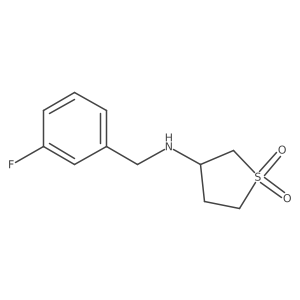 N-(3-fluorobenzyl)tetrahydrothiophen-3-amine 1,1-dioxide结构式