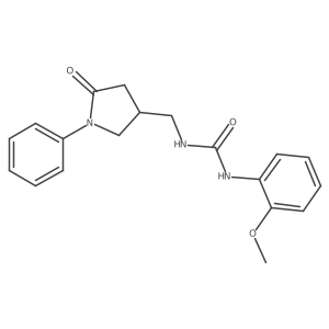 1-(2-Methoxyphenyl)-3-[(5-oxo-1-phenylpyrrolidin-3-yl)methyl]urea结构式