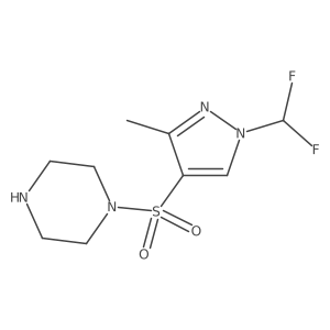 1-((1-(Difluoromethyl)-3-methyl-1H-pyrazol-4-yl)sulfonyl)piperazine Structure