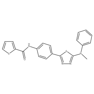 N-(4-(5-(methyl(phenyl)amino)-1,3,4-thiadiazol-2-yl)phenyl)thiophene-2-carboxamide Structure