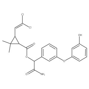 2-Amino-1-[3-(3-hydroxyphenoxy)phenyl]-2-oxoethyl 3-(2,2-dichloroethenyl)-2,2-dimethylcyclopropanecarboxylate Structure