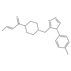 (Z)-1-(4-((1-(4-fluorophenyl)-1H-tetrazol-5-yl)methyl)piperazin-1-yl)but-2-en-1-one Structure