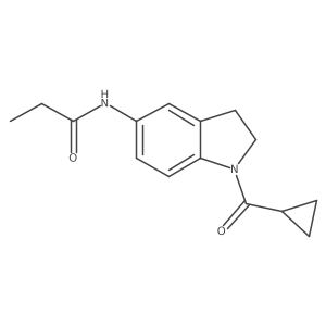 N-(1-(cyclopropanecarbonyl)indolin-5-yl)propionamide结构式