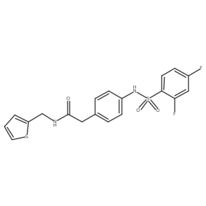 2-[4-(2,4-difluorobenzenesulfonamido)phenyl]-N-[(thiophen-2-yl)methyl]acetamide Structure