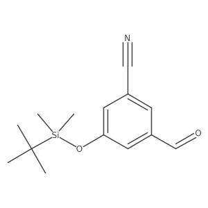 3-[(Tert-butyldimethylsilyl)oxy]-5-formylbenzonitrile结构式