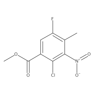 2-Chloro-5-fluoro-4-methyl-3-nitro-benzoic acid methyl ester Structure