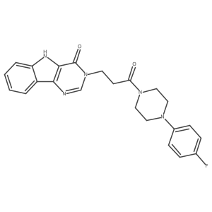 3-(3-(4-(4-fluorophenyl)piperazin-1-yl)-3-oxopropyl)-3H-pyrimido[5,4-b]indol-4(5H)-one Structure