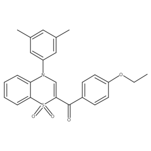 [4-(3,5-dimethylphenyl)-1,1-dioxido-4H-1,4-benzothiazin-2-yl](4-ethoxyphenyl)methanone结构式