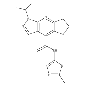 1-isopropyl-N-(5-methyl-1,3,4-thiadiazol-2-yl)-1,5,6,7-tetrahydrocyclopenta[b]pyrazolo[4,3-e]pyridine-4-carboxamide Structure