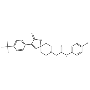 N-(4-bromophenyl)-2-(2-(4-(tert-butyl)phenyl)-3-oxo-1,4,8-triazaspiro[4.5]dec-1-en-8-yl)acetamide Structure