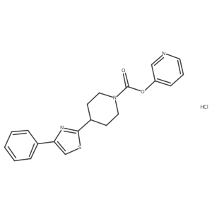 Pyridin-3-yl 4-(4-phenyl-1,3-thiazol-2-yl)piperidine-1-carboxylate;hydrochloride结构式