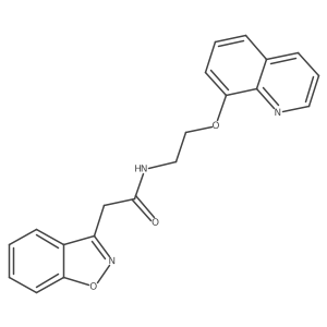 2-(benzo[d]isoxazol-3-yl)-N-(2-(quinolin-8-yloxy)ethyl)acetamide Structure