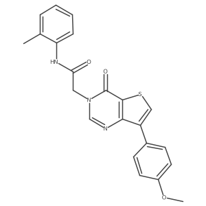 2-[7-(4-methoxyphenyl)-4-oxothieno[3,2-d]pyrimidin-3(4H)-yl]-N-(2-methylphenyl)acetamide Structure