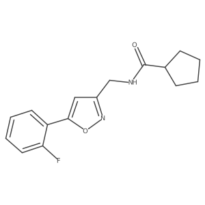 N-((5-(2-fluorophenyl)isoxazol-3-yl)methyl)cyclopentanecarboxamide Structure