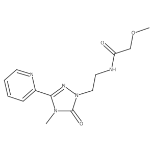 2-methoxy-N-(2-(4-methyl-5-oxo-3-(pyridin-2-yl)-4,5-dihydro-1H-1,2,4-triazol-1-yl)ethyl)acetamide结构式