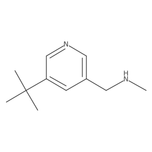 1-(5-(tert-Butyl)pyridin-3-yl)-N-methylmethanamine结构式