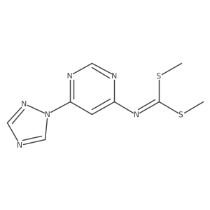 Dimethyl (6-(1H-1,2,4-triazol-1-yl)pyrimidin-4-yl)carbonimidodithioate结构式