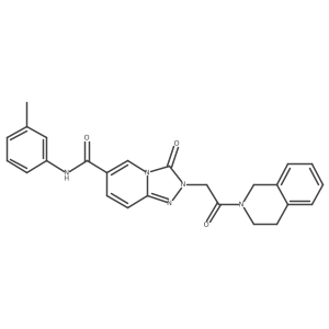 N-(3-methylphenyl)-3-oxo-2-[2-oxo-2-(1,2,3,4-tetrahydroisoquinolin-2-yl)ethyl]-2H,3H-[1,2,4]triazolo[4,3-a]pyridine-6-carboxamide结构式