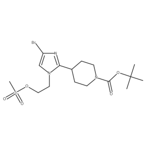 tert-butyl 4-(4-bromo-1-(2-((methylsulfonyl)oxy)ethyl)-1H-imidazol-2-yl)piperidine-1-carboxylate Structure