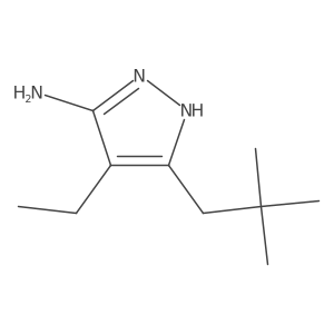 3-(2,2-Dimethylpropyl)-4-ethyl-1H-pyrazol-5-amine Structure