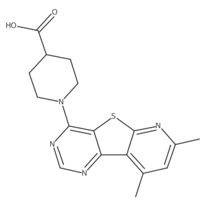 1-(2,4-Dimethyl-9-thia-1,5,7-triaza-fluoren-8-yl)-piperidine-4-carboxylic acid Structure