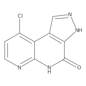 9-Chloro-2H-pyrazolo[3,4-c][1,8]naphthyridin-4(5H)-one结构式
