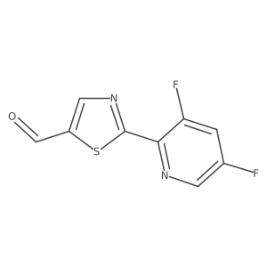2-(3,5-Difluoro-2-pyridinyl)-5-thiazolecarboxaldehyde结构式